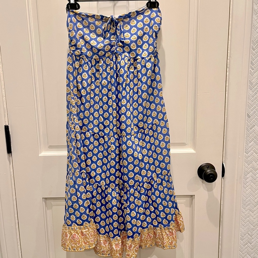 J. Crew beachy strapless dress